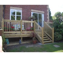 2.4m x 95 x 95 square treated deckpost